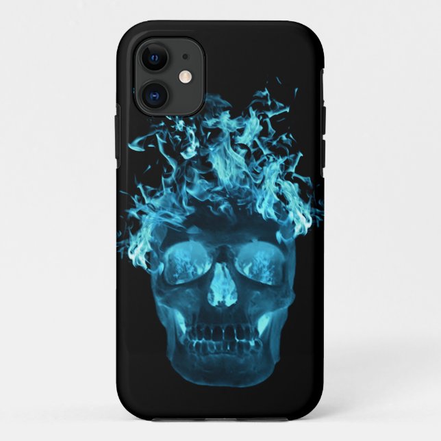 Fall Blue Flame Skull iPhone 5G Case-Mate iPhone Hülle (Rückseite)
