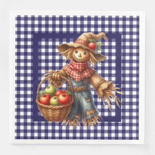 Fall Blue Gingham Serviette