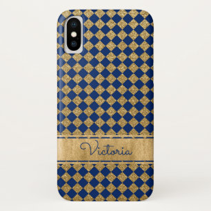 Fall Blue, Gold Quatrefolie Case-Mate iPhone X Hülle