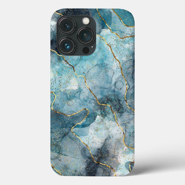 Fall Blue Marbled Case-Mate iPhone Case-Mate iPhone Hülle (Rückseite)