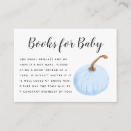 Fall Blue Pumpkin Baby Showbuchanfrage Begleitkarte