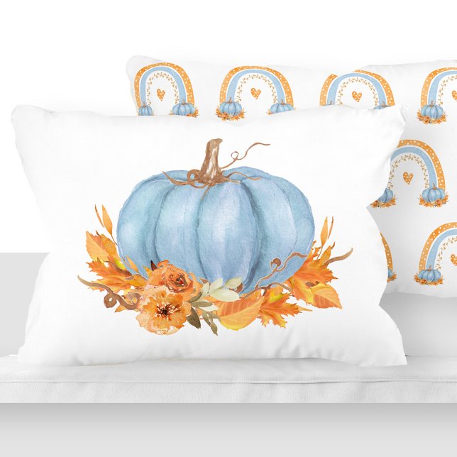Fall Blue Pumpkin und Rainbows Accent Pillow Dekokissen (Fall Blue Pumpkin and Rainbows Accent Pillow)