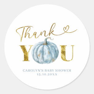 Fall Blue Pumpkin Vielen Dank Sticker
