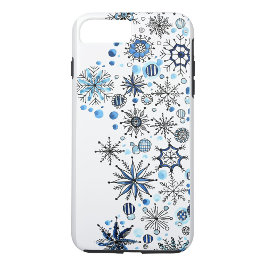 Fall Blue Snowflakes Case-Mate iPhone Case-Mate iPhone Hülle