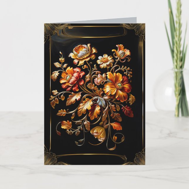 Fall-Blume-Beileid Karte (Vorderseite)