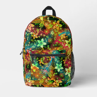 Fall Blume Bouquet - Edelweiss Blume Feathers Bedruckter Rucksack