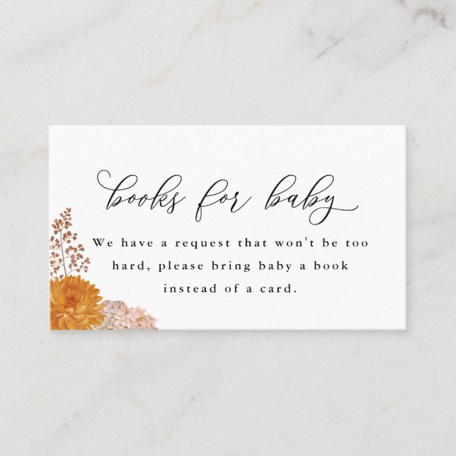 Fall-Blume Bringen Sie eine Buchungseinschlusskart Visitenkarte (Vorderseite)