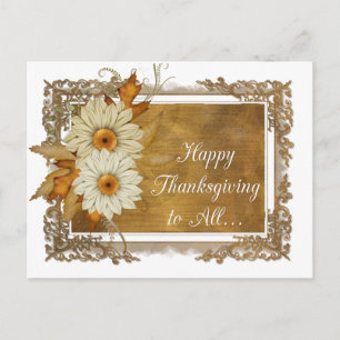 Fall-Blume Design 1 - Glückwunsch Thanksgiving Pos Feiertagspostkarte