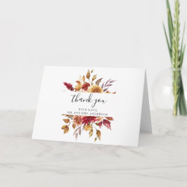 Fall Blume Hochzeit Danke Karte