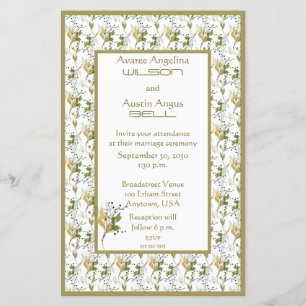 Fall Blume und Blätter Einladung Hochzeit