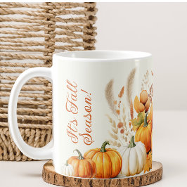 Fall Blume White Pumpkin Erntedank Dinner Kaffeetasse