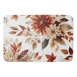Fall Blumenkupfer Blume und Blätter Bath Mat Badematte