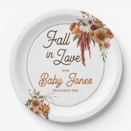 Fall Boho Babydusche Teller