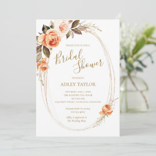 Fall Boho Floral Bridal Dusche Einladung