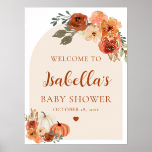 Fall Boho Little Pumpkin Baby Dusche Begrüßungszei Poster