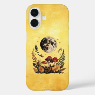 Fall Boho Moon und Mushrooms iPhone 16 iPhone 16 Hülle