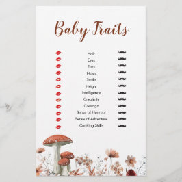 Fall Boho Mushroom Floral Baby Tracks Games