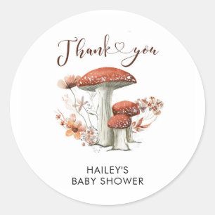 Fall Boho Mushroom Floral Danke Aufkleber