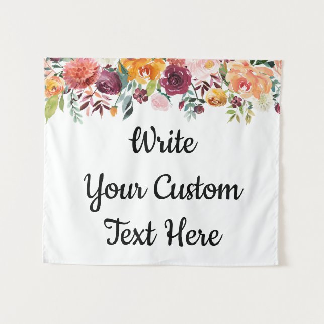 Fall Boho Wedding Backdrop Foto Stand Prop Decke Wandteppich (Vorderseite (Horizontal))