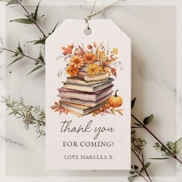 Fall Book Themed | Baby Dusche Vielen Dank für Ihr Geschenkanhänger