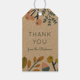 Fall Botanical Danke Geschenkanhänger