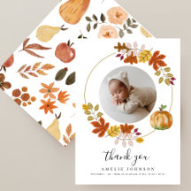Fall Botanicals Pumpkin Baby Dusche Foto