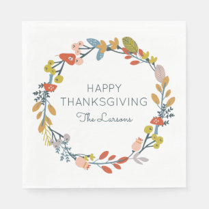 Fall-botanischer Erntedank Serviette