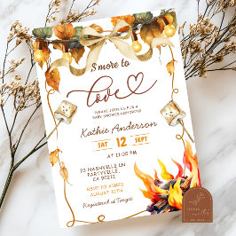 Fall Bow Coquette s'more to love baby shower  Einladung
