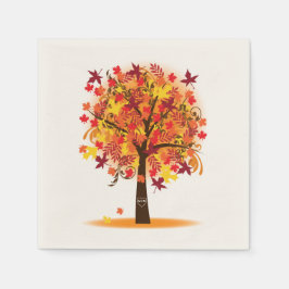 Fall Brautparty Ecru Standard Cocktail Napkin Serviette