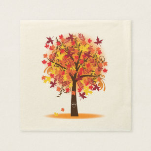 Fall Brautparty Ecru Standard Cocktail Napkin Serviette