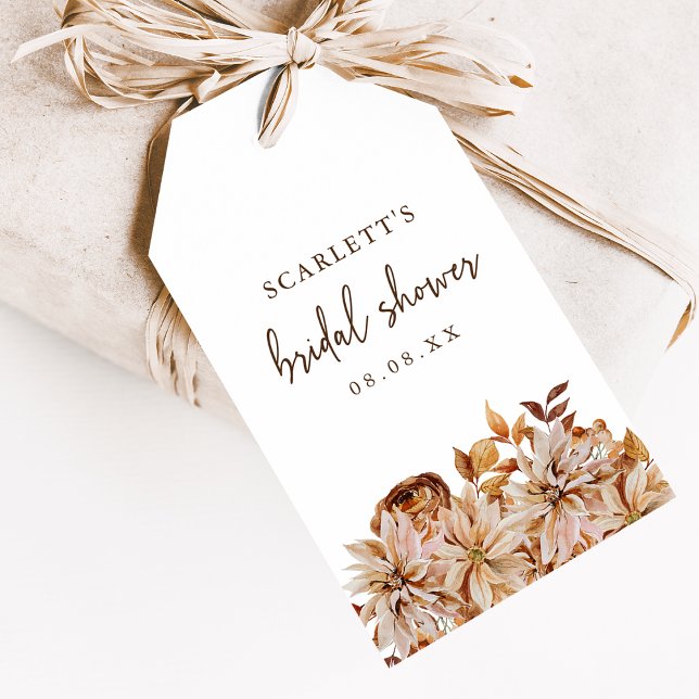 Fall-Brautparty Geschenkanhänger (Fall Bridal Shower Gift Tags
)