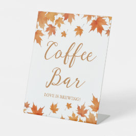 Fall Brautparty Kaffee Bar Sockelschild