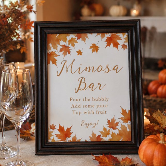 Fall Brautparty Mimosa Bar Poster (Von Creator hochgeladen)