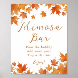 Fall Brautparty Mimosa Bar Poster