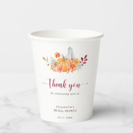 Fall Brautparty Pumpkin-Skript Vielen Dank Pappbecher
