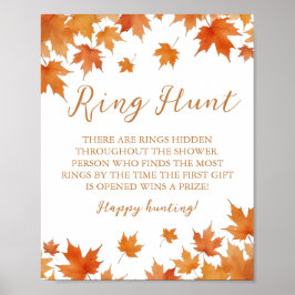 Fall Brautparty Ring Hunt Spiel Poster