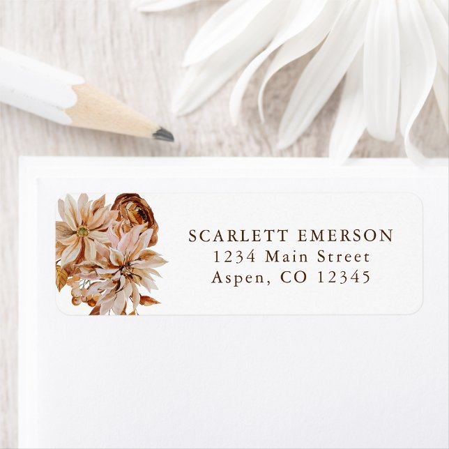Fall-Brautparty-Rücksendeadresse (Fall Bridal Shower Return Address Label
)