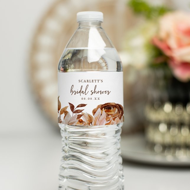 Fall-Brautparty Wasserflaschenetikett (Fall Bridal Shower Water Bottle Label
)