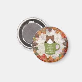 Fall Break Cat Magnet