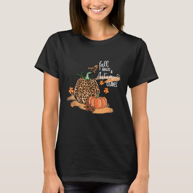 Fall Breeze And Autumun Leaves T-Shirt (Vorderseite)