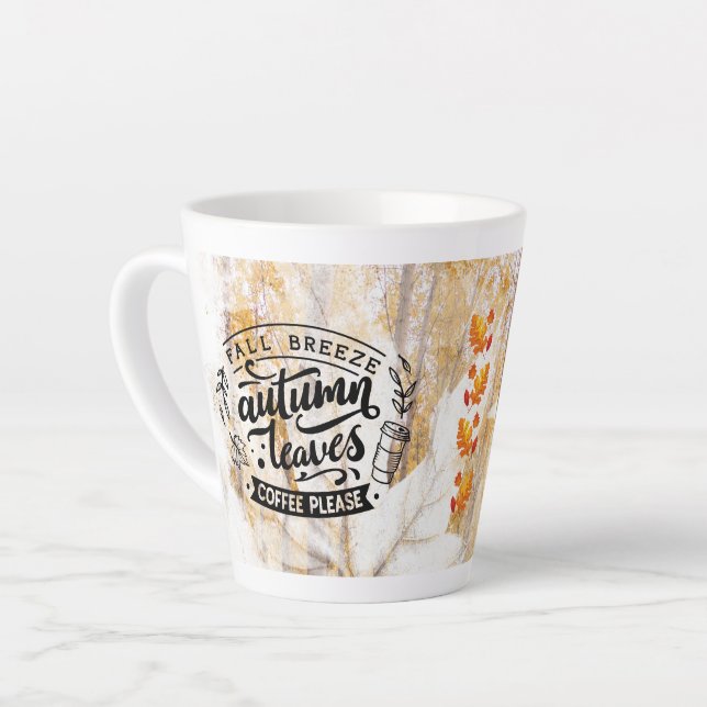 Fall Breeze Herbst Blätter Kaffee Bitte Milchtasse (Linke Ecke)