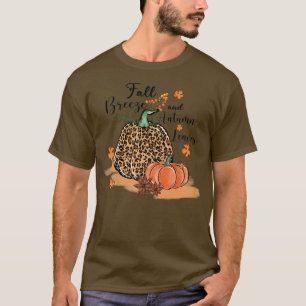 Fall Breeze und Herbst Leoparden Pumpkins Fallen T-Shirt