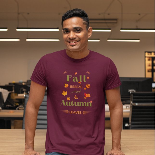 Fall Breeze und Herbst verlassen Design T-Shirt (Von Creator hochgeladen)