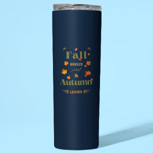 Fall Breeze und Herbst verlassen Design Thermosbecher