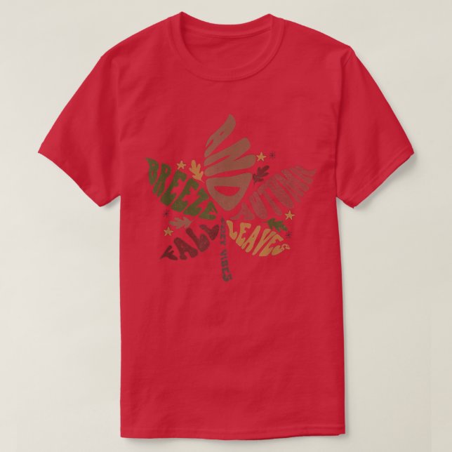 Fall Breeze und Herbstleaves Groovy Fall Retro T-Shirt (Design vorne)