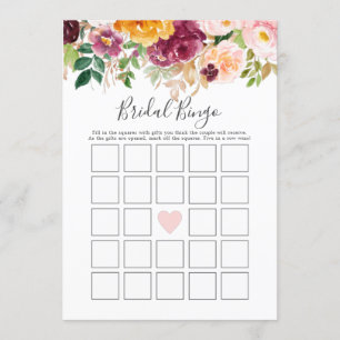 Fall Bridal Bingo Showspiel Einladung