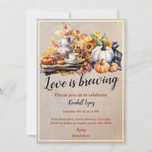 Fall Bridal Tee Party White Pumpkin Einladung