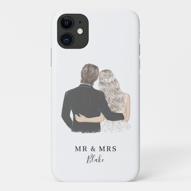 Fall Bride and Groom Illustration Case-Mate iPhone Case-Mate iPhone Hülle (Rückseite)