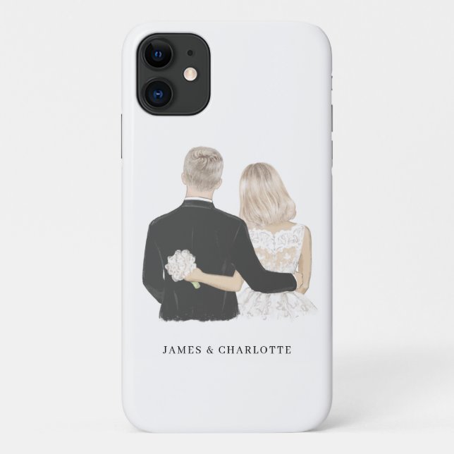 Fall Bride and Groom Illustration Case-Mate iPhone Case-Mate iPhone Hülle (Rückseite)