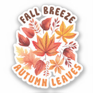 Fall Brise, Herbst Blätter - Whimsischer Fall Aufkleber